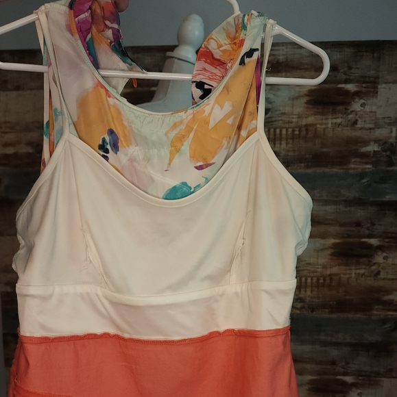 Dressbarn ruffle sleeveless midi dress belt loops 14 - Picture 8 of 9